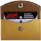 JAM Paper White & Yellow Leather Business Card Holder Case with Snap Closure